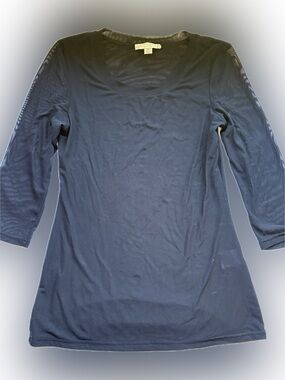 Boo Radley Australia Black 3/4 Sleeve Mesh Top XS